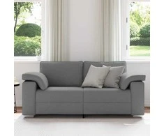 Dvivietė sofa Tamsiai pilka 180 cm audinys