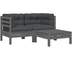 Dvivietė sodo sofa su pagalvėlėmis, smėlio spalvos, poliratanas