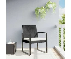 Dvivietė sodo sofa su pagalvėlėmis, smėlio spalvos, poliratanas