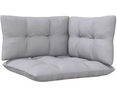 Dvivietė sodo sofa su pilkomis pagalvėlėmis, pušies masyvas