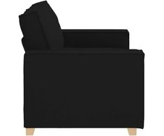 Dvivietė sofa, juoda, 160x78x84 cm, audinys