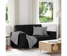 Dvivietė sofa Juodas 160 cm Dirbtinė oda