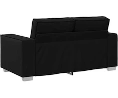 Dvivietė sofa Juodas 160 cm Dirbtinė oda