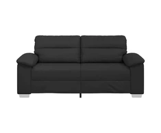 Dvivietė sofa, juoda, 180x81x84 cm, dirbtinė oda