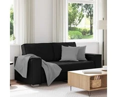 Dvivietė sofa Juodas 180 cm Dirbtinė oda