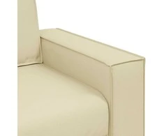 Dvivietė sofa Kreminė 180 cm Dirbtinė oda
