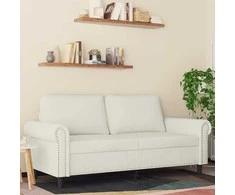 Dvivietė sofa, kreminės spalvos, 140cm, aksomas