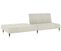 Dvivietė sofa-lova, kreminės spalvos, aksomas