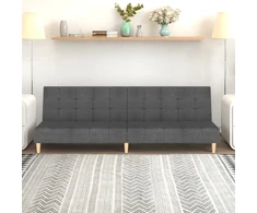 Dvivietė sofa-lova, šviesiai pilkos spalvos, audinys