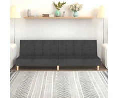 Dvivietė sofa-lova, tamsiai pilkos spalvos, audinys