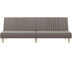 Dvivietė sofa-lova, taupe spalvos, audinys