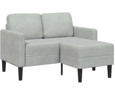 dvivietė sofa su gultu L formos šviesiai pilka 125 cm Velvet