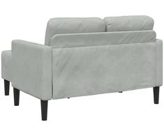 dvivietė sofa su gultu L formos šviesiai pilka 125 cm Velvet
