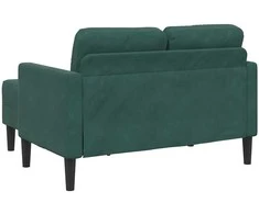 dvivietė sofa su gultu L formos tamsiai žalia 125 cm aksomas