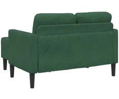 dvivietė sofa su gultu L formos tamsiai žalia 125 cm linas
