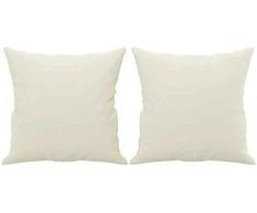 Dvivietė sofa su pagalvėlėmis, kreminės spalvos, 140cm, aksomas