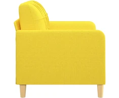 Dvivietė sofa, šviesiai geltonos spalvos, 120cm, audinys