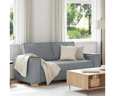 Dvivietė sofa, šviesiai pilka, 180x78x84 cm, audinys