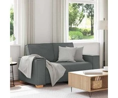 Dvivietė sofa, tamsiai pilka, 160x78x84 cm, audinys