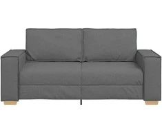 Dvivietė sofa, tamsiai pilka, 180x78x84 cm, audinys