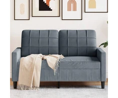 Dvivietė sofa, tamsiai pilkos spalvos, 120cm, aksomas