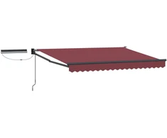 Elektrinė ištraukiama pavėsinė Bordo raudona 25 x 2 m