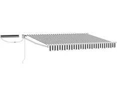 Elektrinė ištraukiama pavėsinė Antracito ir baltos 35 x 2 m