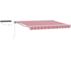 Elektrinė ištraukiama pavėsinė Raudona ir balta 25 x 2 m
