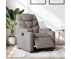 Fotelis Elektrinis atlošiamas krėslas, taupe spalvos, audinys