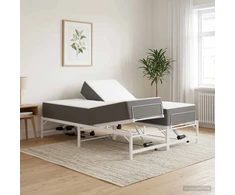 Lova Elektrinis reguliuojamas lovos rėmas Balta 120 x 190 cm Plienas