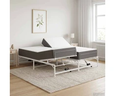 Lova Elektrinis reguliuojamas lovos rėmas Balta 160 x 200 cm Plienas