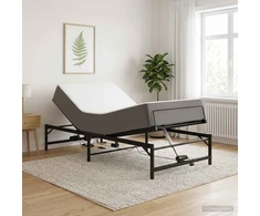 Lova Elektrinis reguliuojamas lovos rėmas Juoda 75 x 190 cm Plienas