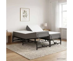 Lova Elektrinis reguliuojamas lovos rėmas Juoda 140 x 200 cm Plienas