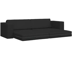 Sofa lova Juoda 245 x 78 x 77 cm audinys