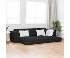 Sofa lova Juoda 245 x 78 x 77 cm audinys