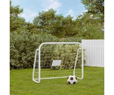 Futbolo vartai, balti, 125x96x60cm, plienas/poliesteris