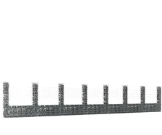 Gabionų krepšiai su 8 kolonomis, 860x20x150cm, geležis