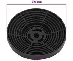 Medžio anglies filtrai gartraukiui, 2vnt., 105x21mm