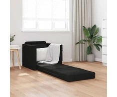 Sofa lova Juoda 74 x 77 x 81 cm audinys