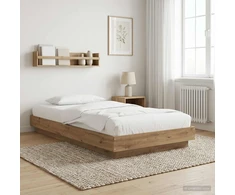 Lova Grindų lovos rėmas Artisano ąžuolo 80 x 210 cm Apdirbta mediena