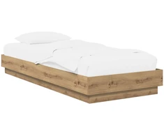 Lova Grindų lovos rėmas Artisano ąžuolo 80 x 200 cm Apdirbta mediena