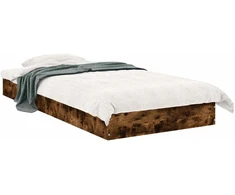 Lova Grindų lovos rėmas Dūminio ąžuolo 80 x 200 cm Apdirbta mediena