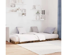 Lova Grindų lovos rėmas Rūkyta ąžuolas 80 x 200 cm Apdirbta mediena