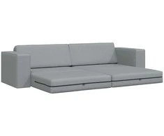 Sofa lova Šviesiai pilka 245 x 78 x 77 cm audinys