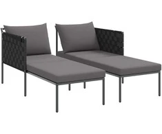 Saulėtas gultas su pagalve Antracitas 153 x 115 x 69.5 cm