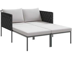 Saulėtas gultas su pagalve Antracitas 153 x 115 x 69.5 cm