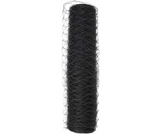 Heksagoninė tvora Pilka 0,6 x 25 m PVC