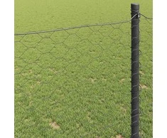 Heksagoninė tvora Pilka 1,6 x 25 m PVC