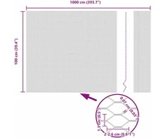 Heksagoninė tvora Žalia 1 x 10 m PVC