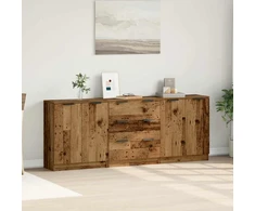Indaujos 3 vnt Old Wood 60x30x70 cm Inžinerinė mediena